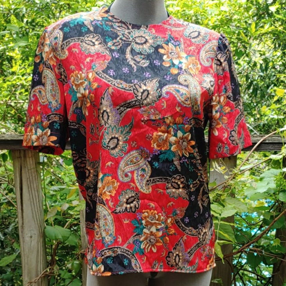 Vintage 70s/80s Paisley Blouse